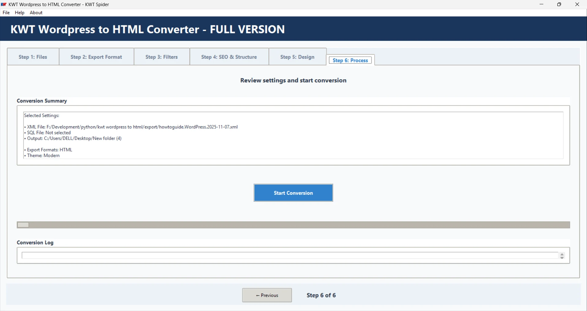 Step 6:Start migration